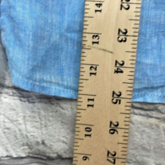 Talbots LINEN BUTTON-BACK BLOUSE - CROSS DYED size Small - Picture 13 of 13